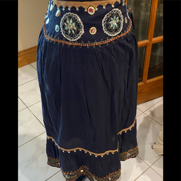 Resembles the native American skirt with lots of embroidery beautiful designNWOT - Picture 3 of 10